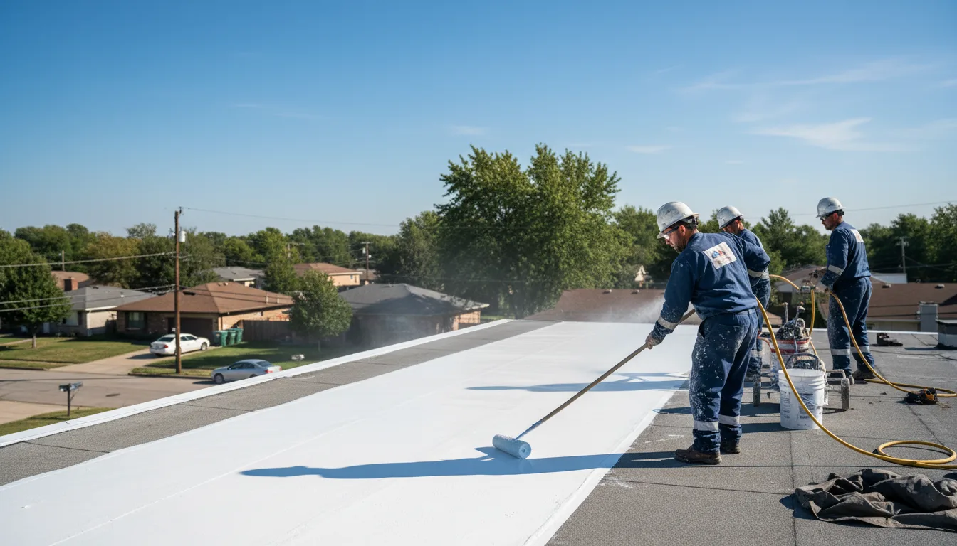 Commercial roof coating in Alden, KS near me
